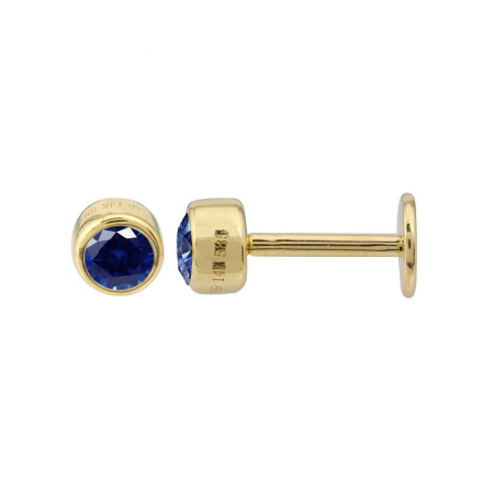 Sapphire Bezel Stud Flat Back