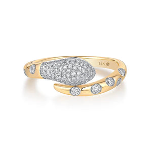 Snake Pave Diamond Ring