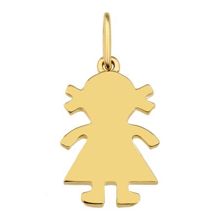 Gold Girl Charm Necklace