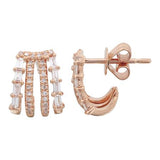 Diamond Baguette And Pave Claw Earrings