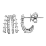 Diamond Baguette And Pave Claw Earrings