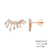 Diamond Spike Crawler Earrings