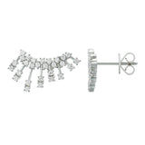 Diamond Spike Crawler Earrings