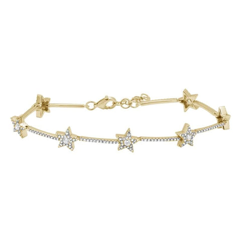 Multi Diamond Star Tennis Bracelet