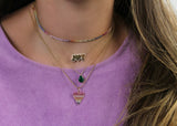 Bubble 2 Initials and Heart Necklace